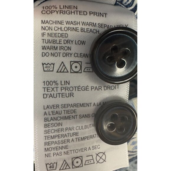 Tommy Bahama Linen Shorts Mens 35 Reversible Plaid & Paisley Floral Multicolor - Picture 12 of 14